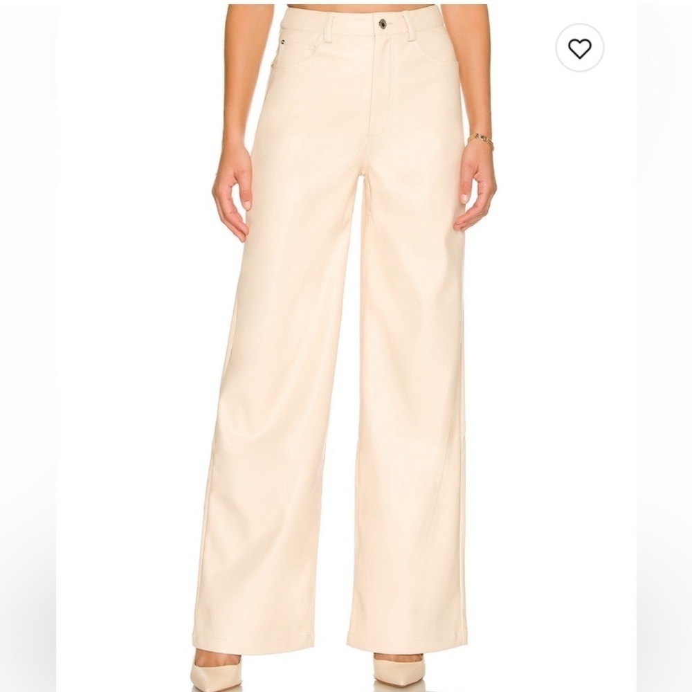 WeWoreWhat Vegan Leather High Rise Dad Pants | Size 28